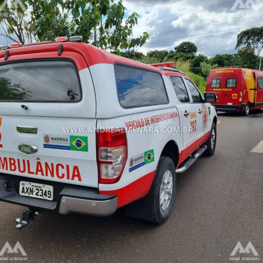 Mulher fica ferida em grave acidente nos fundos da Vila Esperança em Maringá