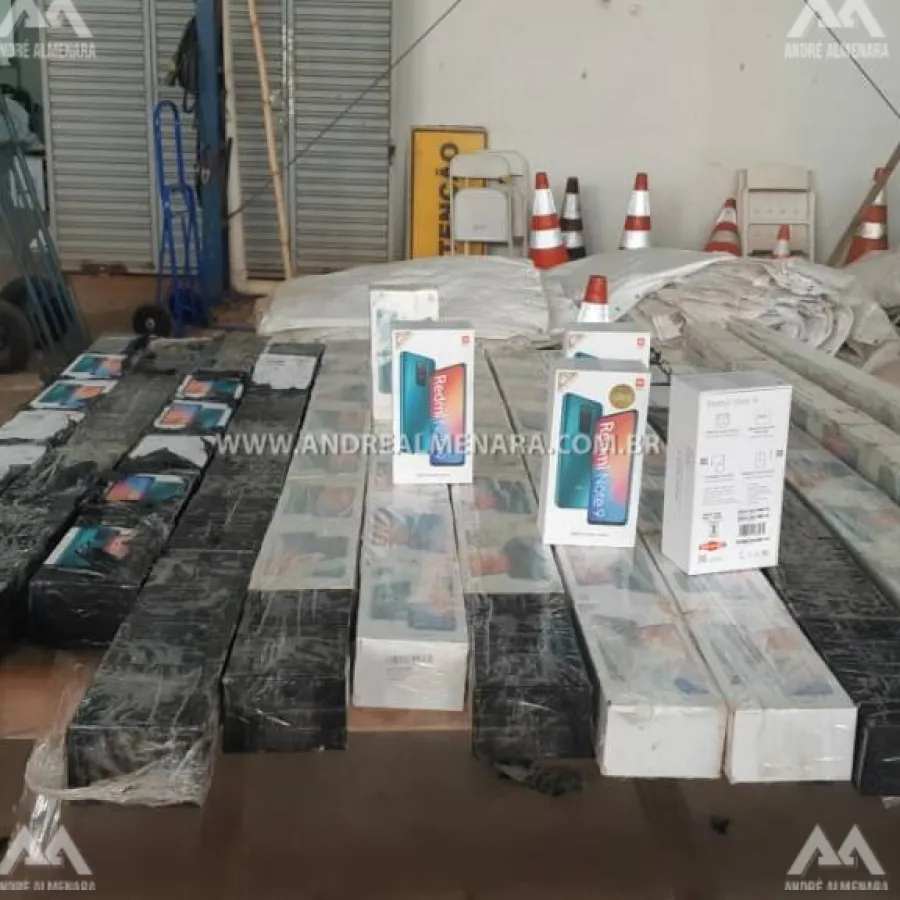 Polícia Rodoviária de Floresta apreende mais de 200 celulares em camionete