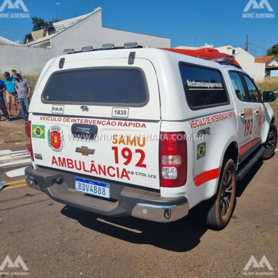 Mulher sofre séria lesão em pé após ser atingida por camionete em Maringá