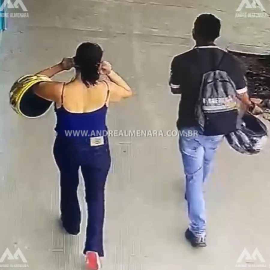 Homem acompanhado de mulher furta motocicleta na Avenida Morangueira