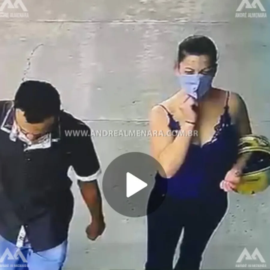 Homem acompanhado de mulher furta motocicleta na Avenida Morangueira