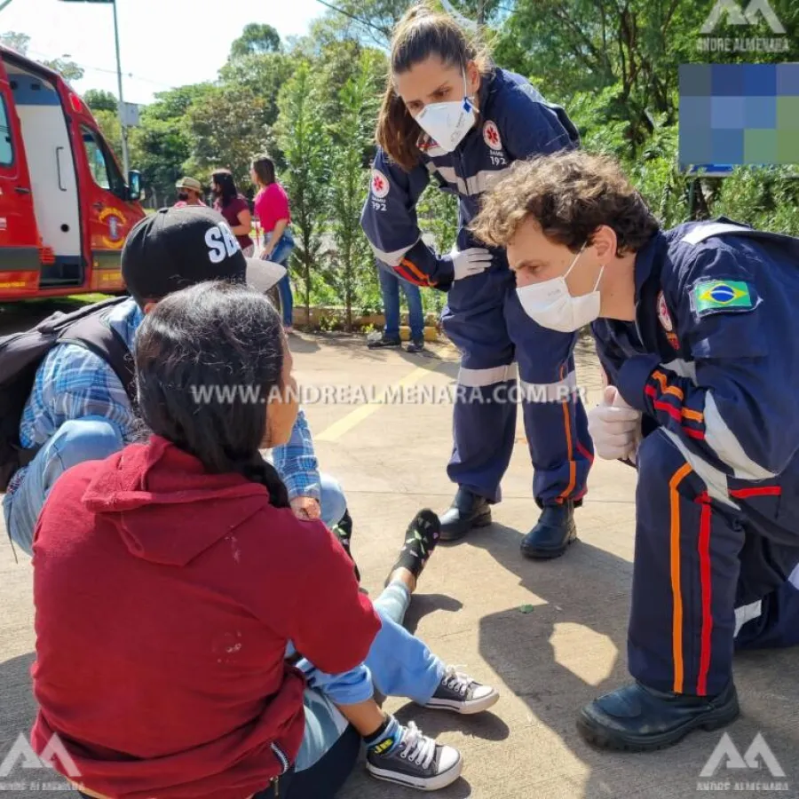 Adultos e criança ficam feridos em acidente na Avenida Tuiuti em Maringá