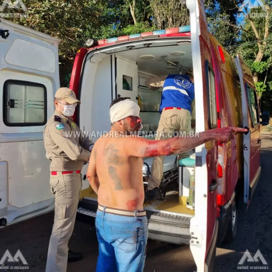 Briga entre vizinhos quase termina em morte no Jardim Atami em Maringá