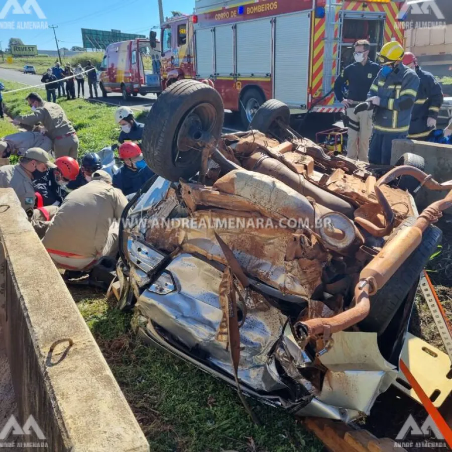Mulher de 64 anos morre de acidente na rodovia BR-376 em Maringá