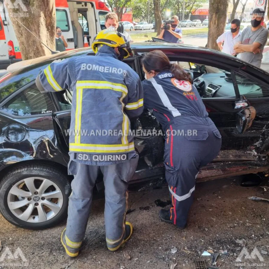 Tio e sobrinho são resgatados após acidente gravíssimo na Avenida Tuiuti