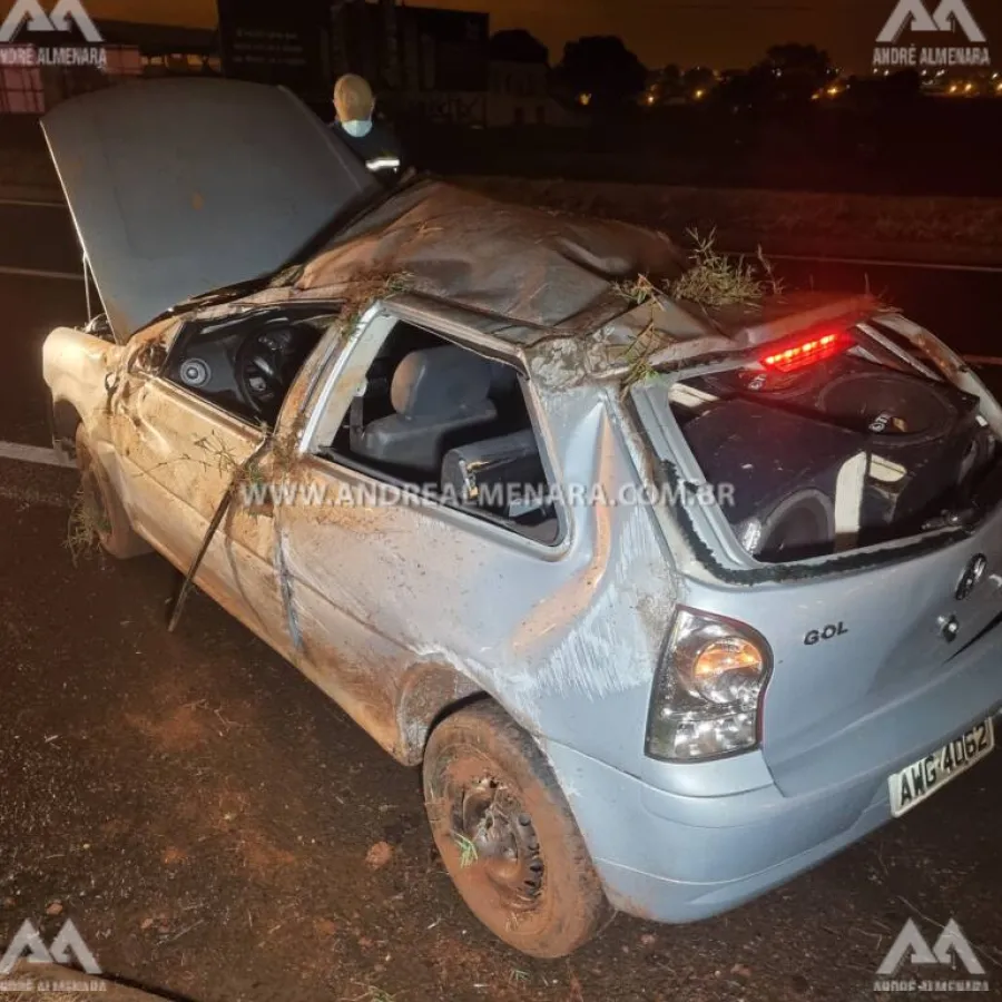 Motorista é ejetado após sofrer capotamento na rodovia de Sarandi