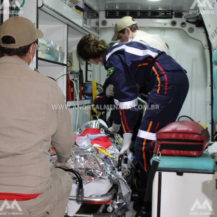 Motociclista de 63 anos que sofreu acidente em Maringá morre no hospital