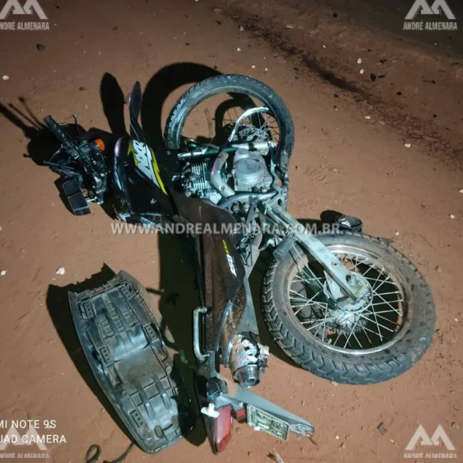 Motociclista de Marialva sofre acidente gravíssimo na Avenida Colombo em Sarandi