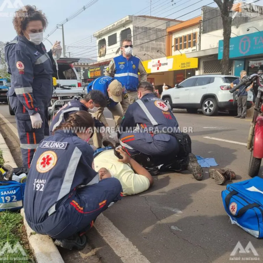Motociclista sofre acidente gravíssimo no Jardim Alvorada