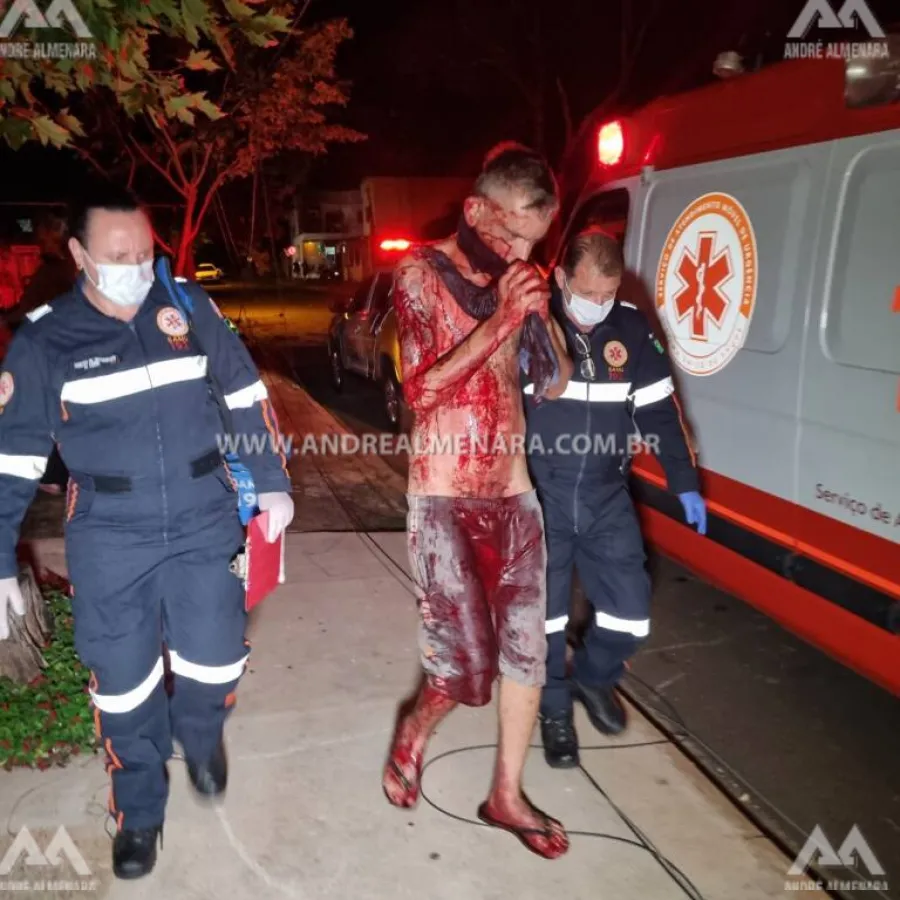 Homem é ferido por pelo menos 8 facadas no Conjunto Ney Braga em Maringá