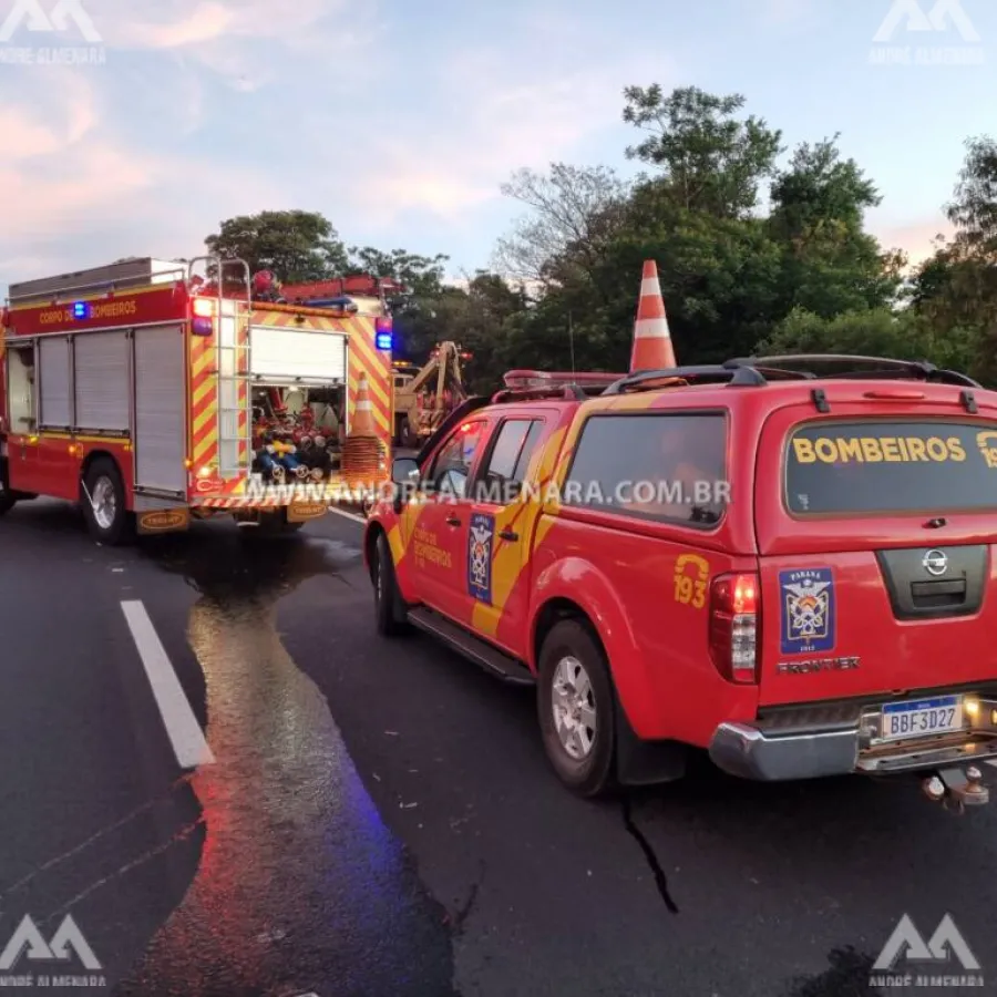 Duas pessoas morrem de acidente na rodovia BR-376 em Marialva