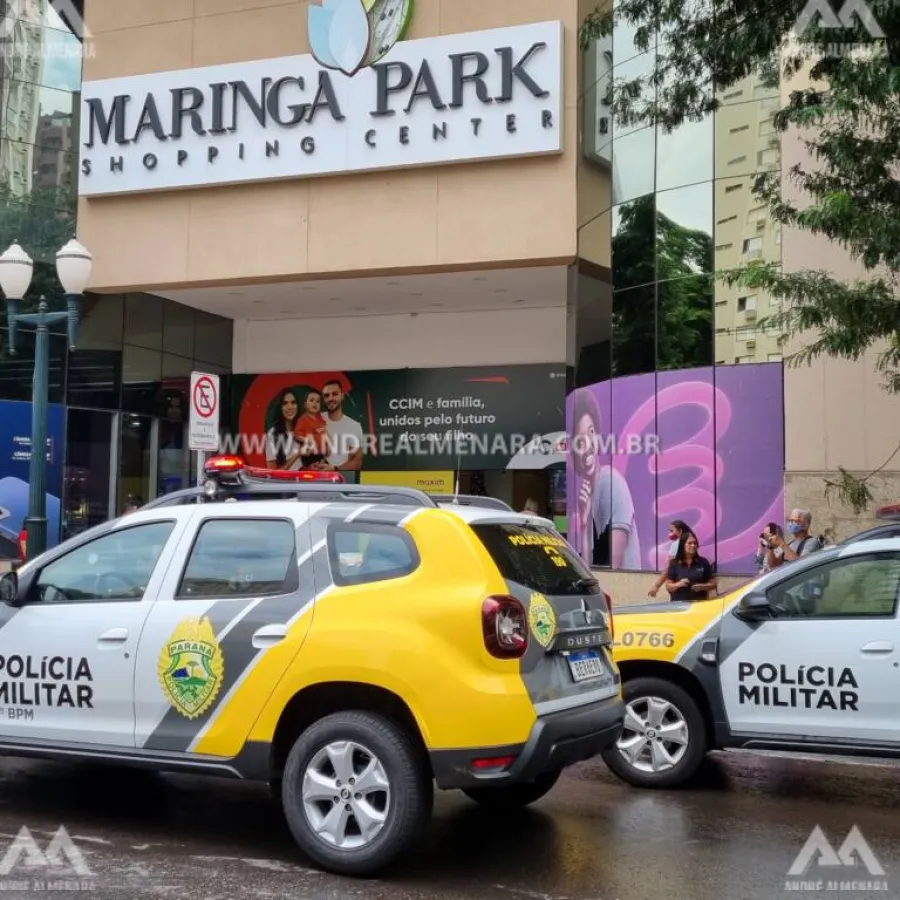 Bandidos tocam terror em joalheria do Shopping Maringá Park