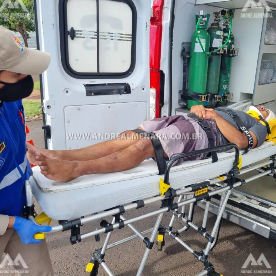 Motociclista de 19 anos escapa da morte ao sofrer acidente em Maringá