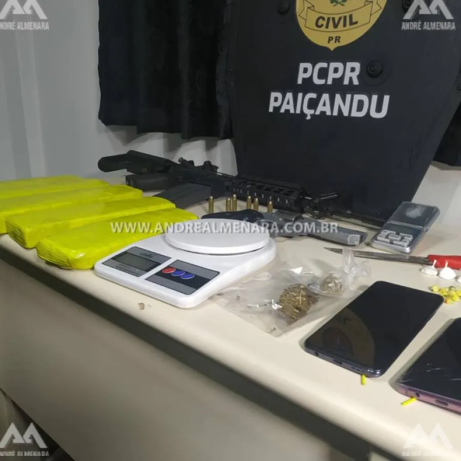 Criminosos são presos com armas e drogas em Paiçandu