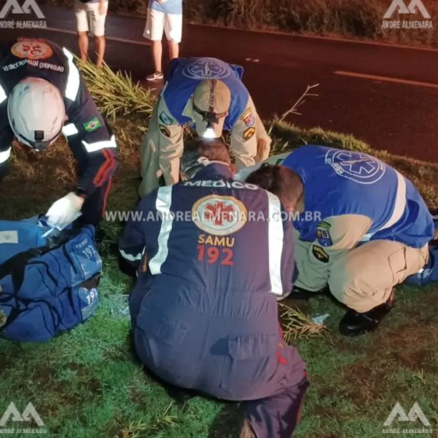 Técnico de enfermagem da UPA de Maringá sofre acidente gravíssimo na BR-376