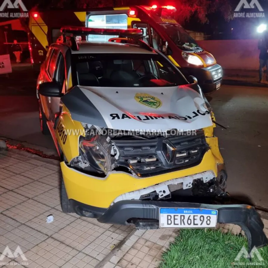 Ladrão de carro é preso, e policial militar fica ferido após sofrer acidente na Vila Nova