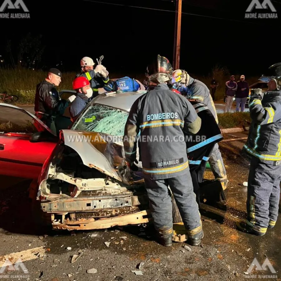 Quatro pessoas ficam gravemente feridas em acidente na rodovia de Mandaguaçu