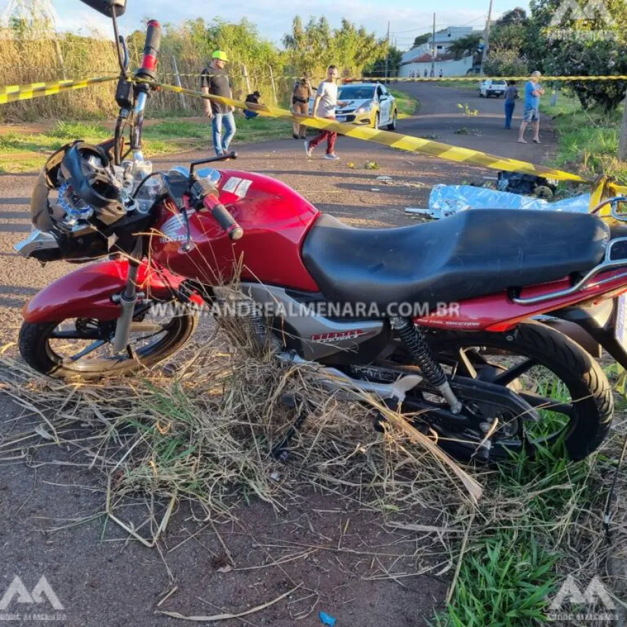 Motociclista morre ao bater contra poste no Jardim Everest em Maringá