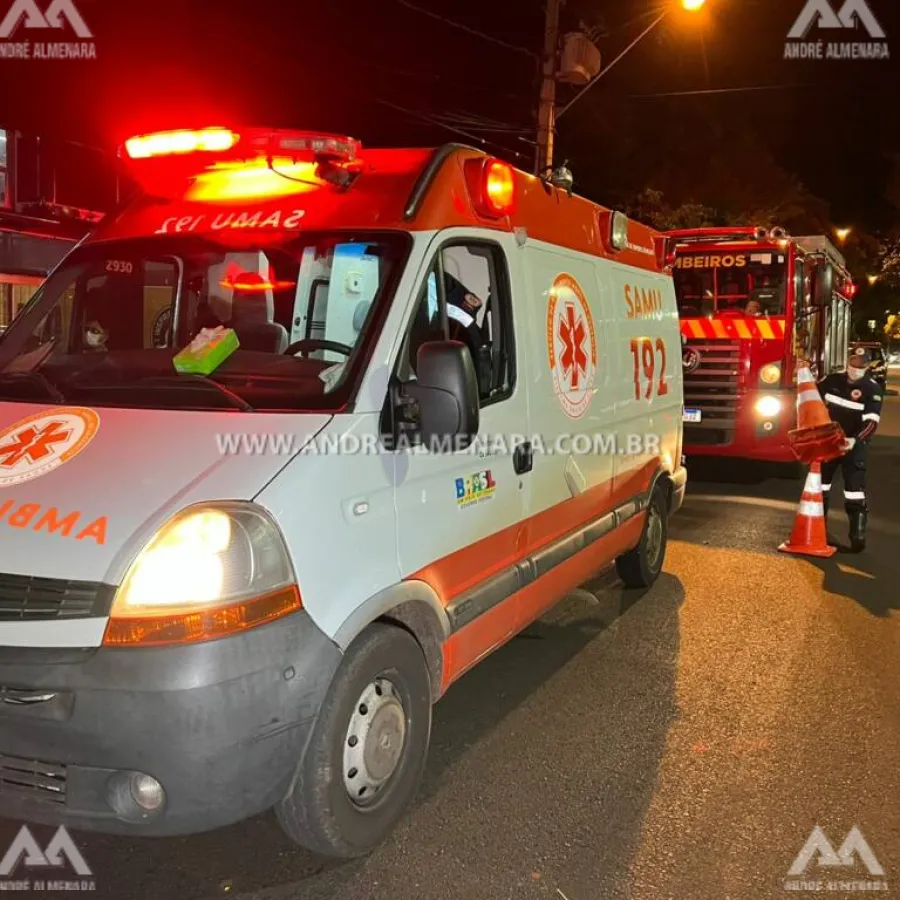 Motorista fica ferido ao capotar automóvel na Avenida Gastão Vidigal