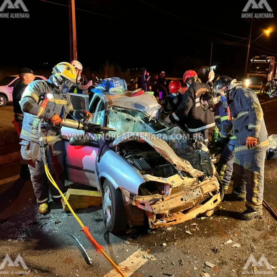 Quatro pessoas ficam gravemente feridas em acidente na rodovia de Mandaguaçu