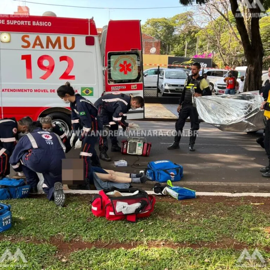 Mãe de oficial da PM de Maringá morre atropelada por carro na Avenida Tuiuti