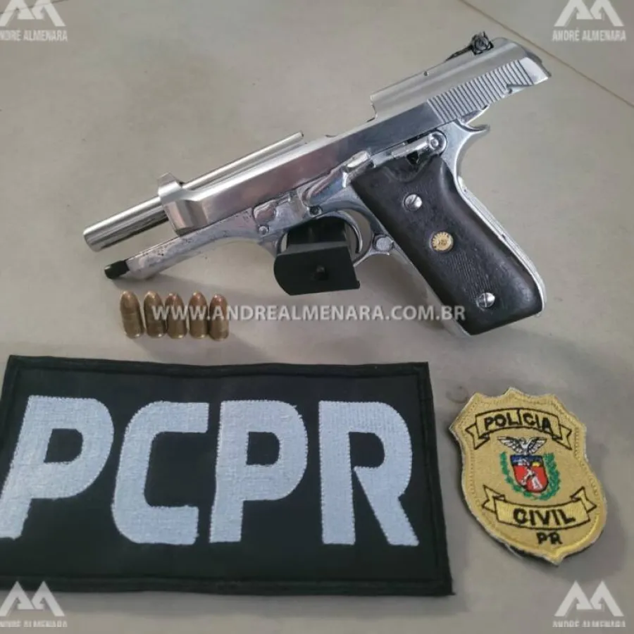 Polícia Civil de Marialva prende criminoso com arma de fogo e maconha