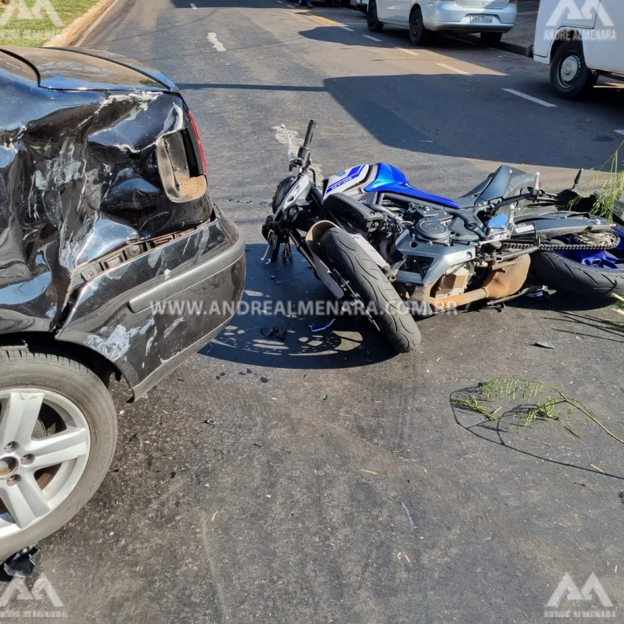Motociclista e garupa sofrem acidente grave no Jardim Alvorada