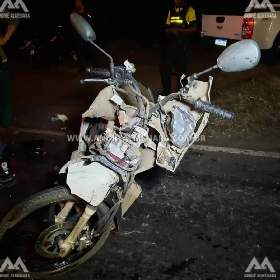 Motociclista fica gravemente ferido ao sofrer acidente no Contorno Sul