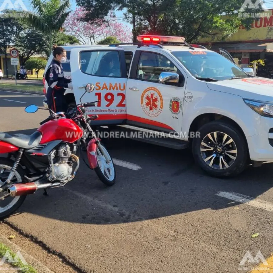 Homem com moto furtada é baleado durante perseguição em Maringá