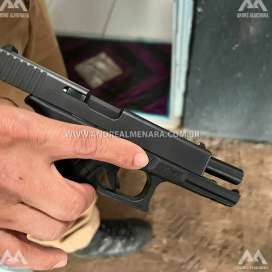 Pistola carregada é apreendida pela Polícia Militar de Maringá