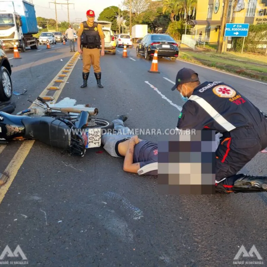 Motociclista morre de acidente no Contorno Sul de Maringá