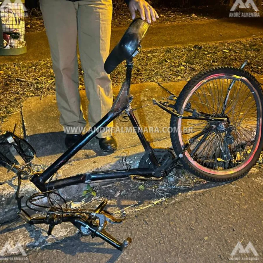 Ciclista morre após suposta moto que apostava racha atropelar trabalhador