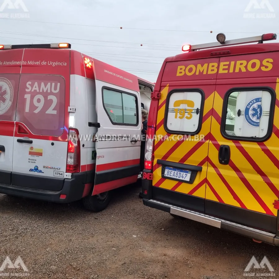 Quatro pessoas ficam feridas em acidente que ocorreu na rodovia BR-376 em Maringá.