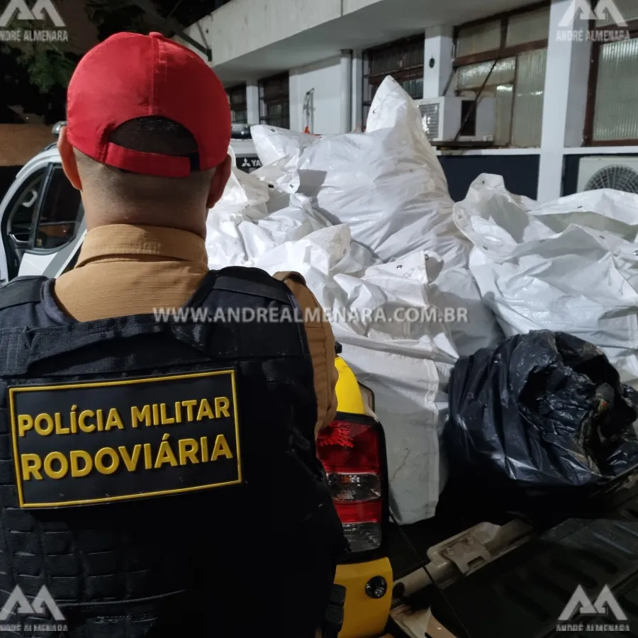 Polícia Rodoviária Estadual apreende mais de 300 quilos de drogas na região de Maringá.