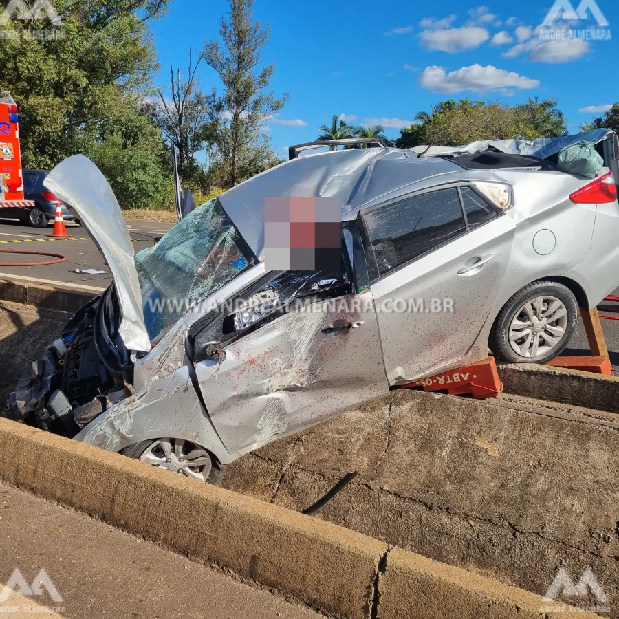 Motorista morre ao sofrer acidente na rodovia BR-376 em Mandaguaçu