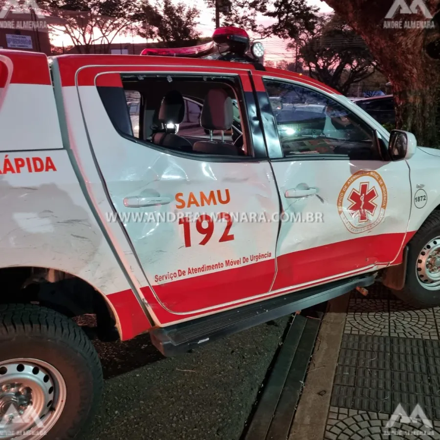 Motoboy fica gravemente ferido ao sofrer acidente na zona 7 em Maringá.