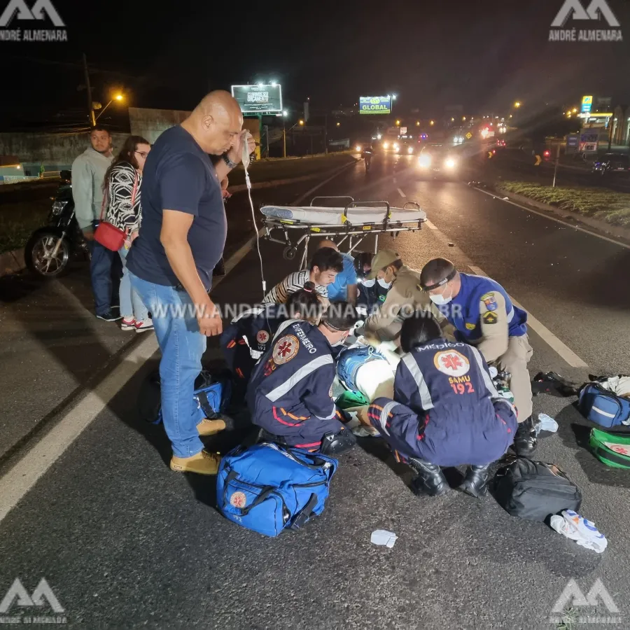 Homem morre ao ser atropelado por moto na rodovia PR-317 em Maringá