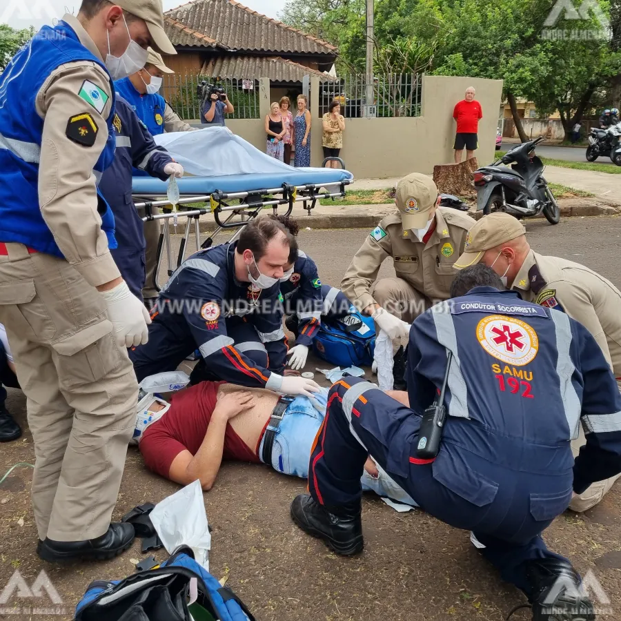 Mecânico de moto fica gravemente ferido ao sofrer acidente em Maringá.
