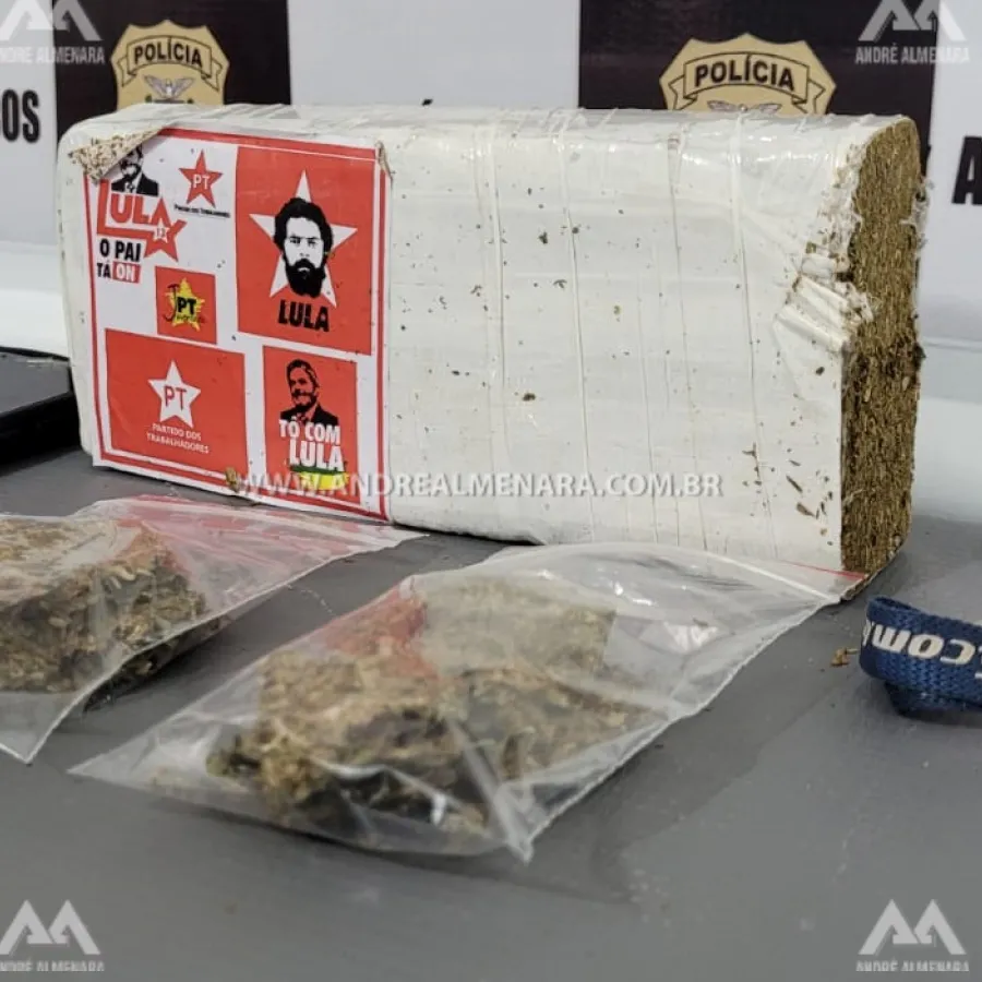 Suspeito de traficar drogas é preso com tablete de maconha no Jardim Imperial em Maringá