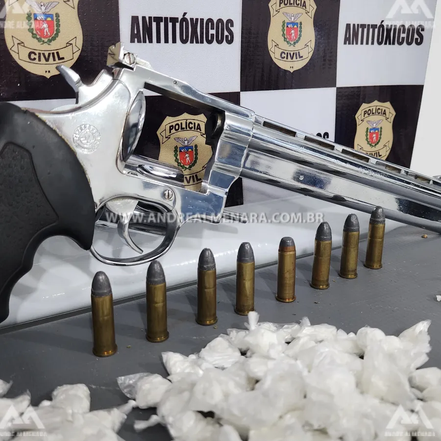 Traficante é preso com arma e grande quantidade de cocaína em Maringá