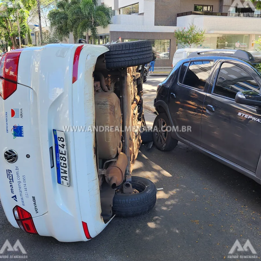 Motorista invade preferencial e causa acidente na Vila Operária em Maringá