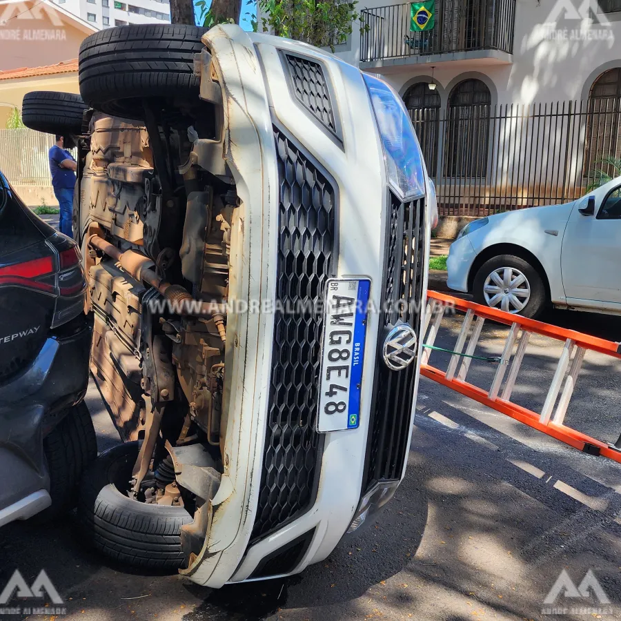 Motorista invade preferencial e causa acidente na Vila Operária em Maringá
