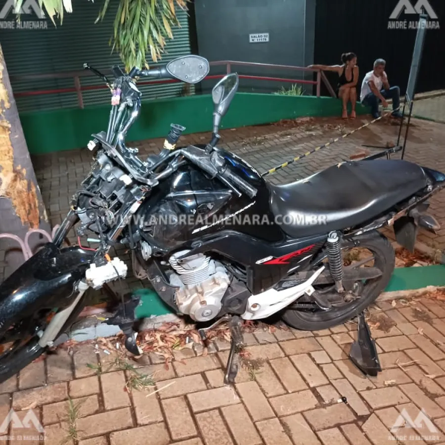 Homem fica gravemente ferido ao ser atropelado por moto no Contorno Sul de Maringá