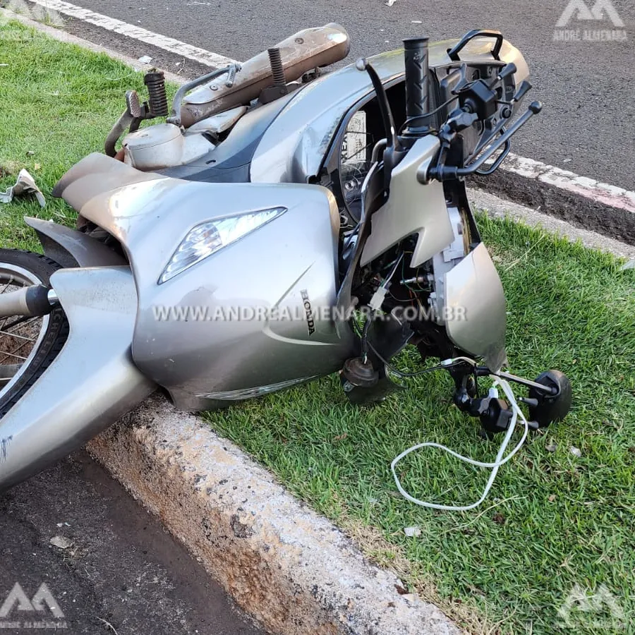 Casal de Paranavaí é atropelado por moto na Avenida Morangueira em Maringá