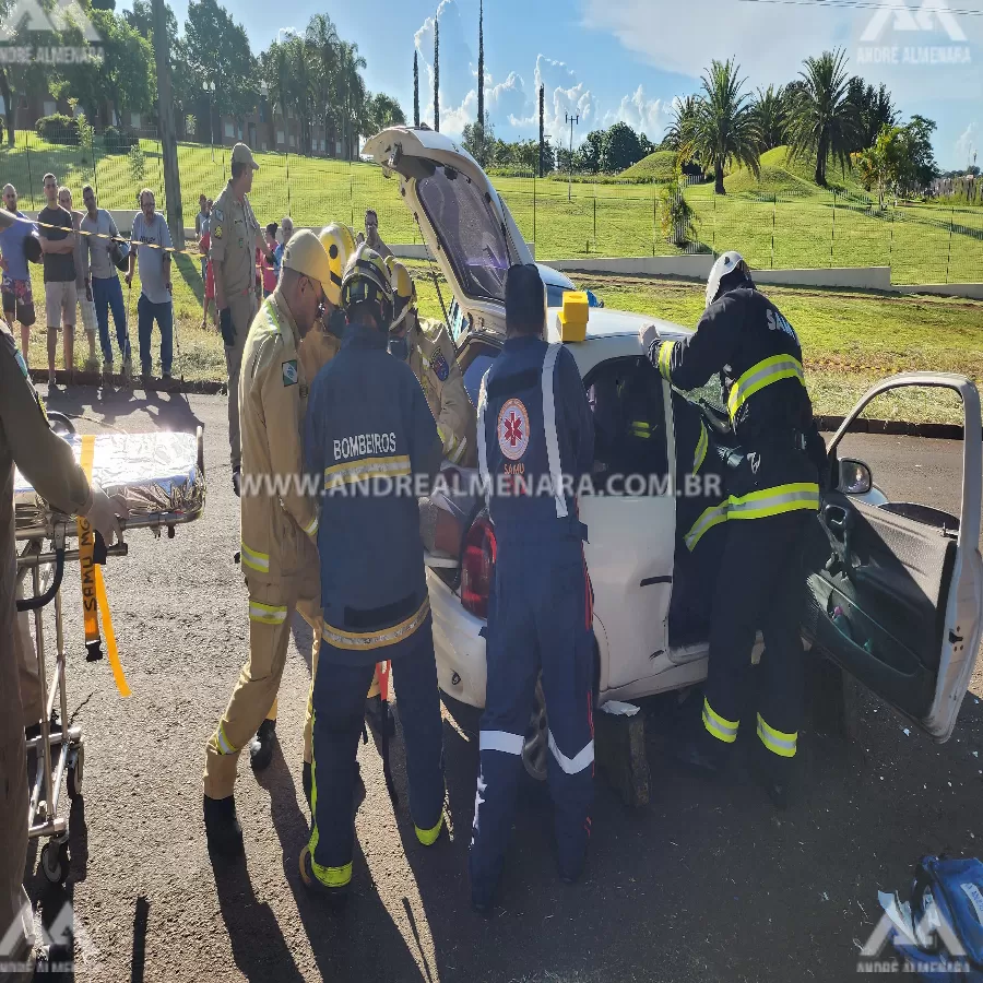 Motorista provoca acidente grave em Maringá e foge sem prestar socorro