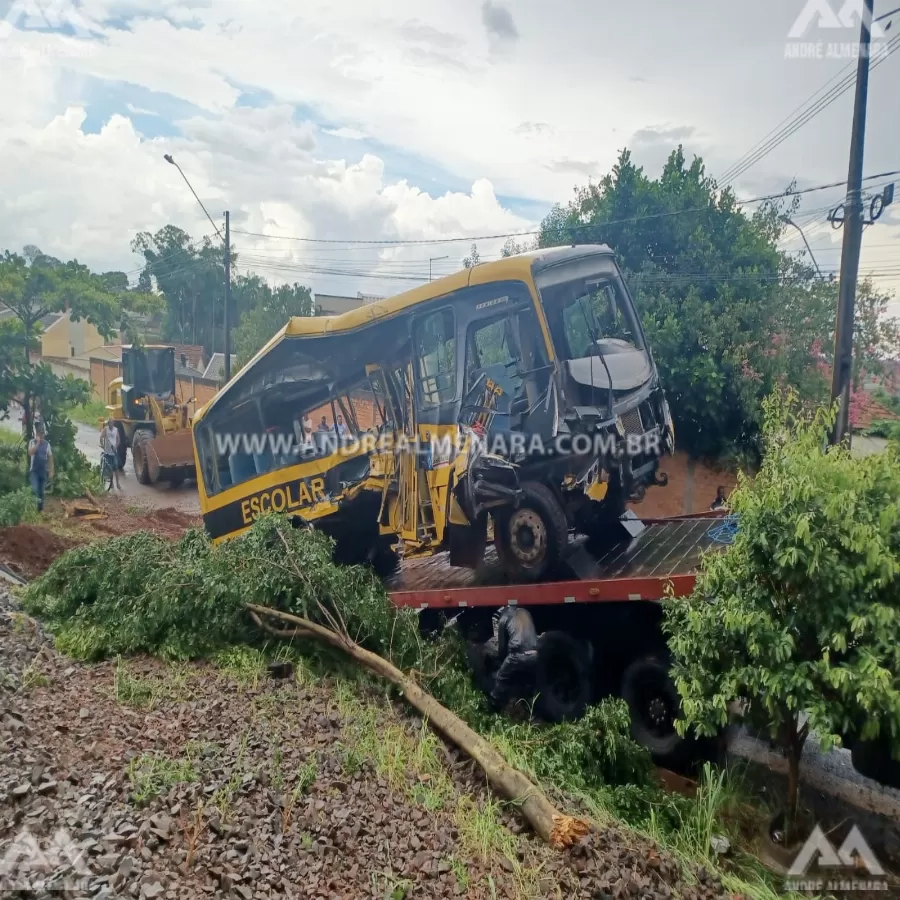 Criança vítima do acidente entre ônibus e trem em Jandaia do Sul recebe alta