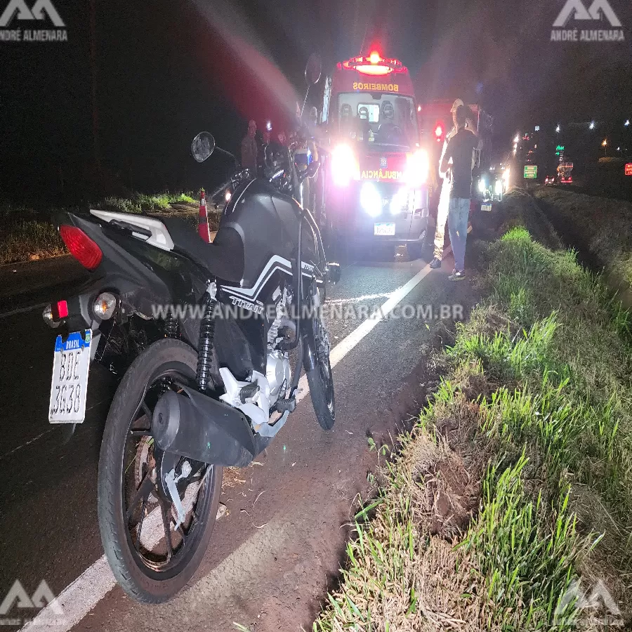 Adolescente morre ao cair de garupa de motocicleta na rodovia BR-376 em Maringá