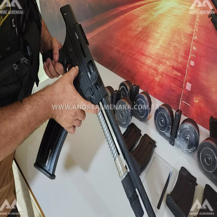 Polícia Rodoviária Estadual apreende escopetas e carregadores para fuzil em Maringá