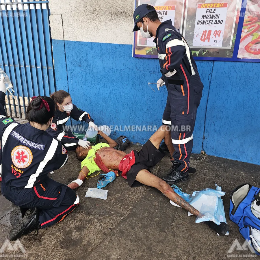 Homem de 29 anos é entubado após ser ferido por três facadas em Maringá