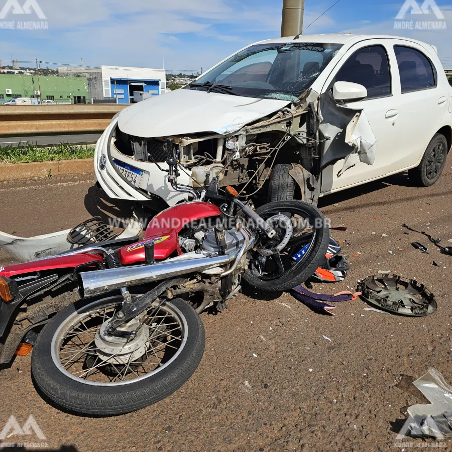 Motociclista que portava cocaína e munições sofre acidente grave em Maringá